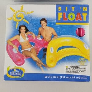 Sit 'N Float Adult Vibrant Pink Inflatable Pool Lounger